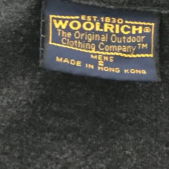 Woolrich Long Sleeve V Neck charcoal Grey Cotton shirt - Size Small - Picture 7 of 11